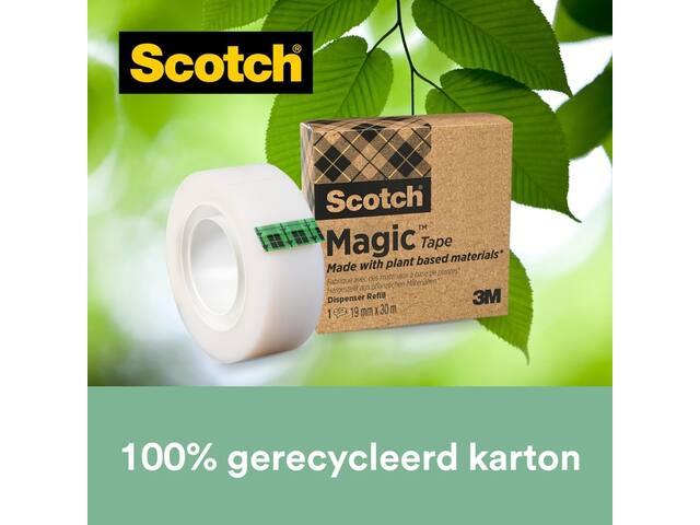 Plakband Scotch Magic 900 19mmx30m onzichtbaar mat