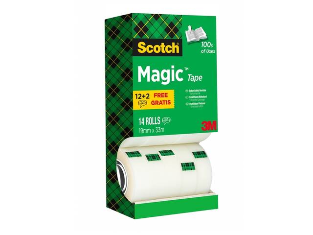 Plakband Scotch Magic 810 19mmx33m mat 12+2