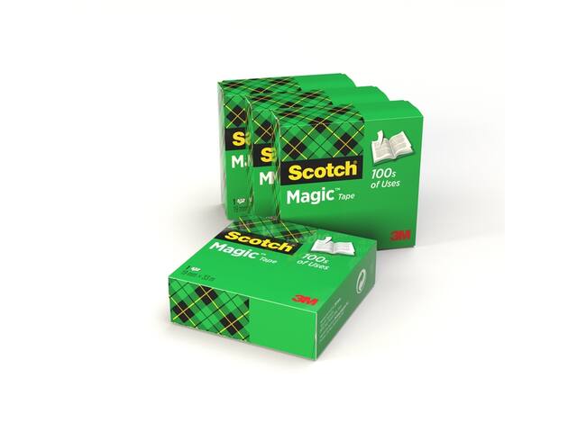 Plakband Scotch Magic 810 19mmx33m tr  4 rollen