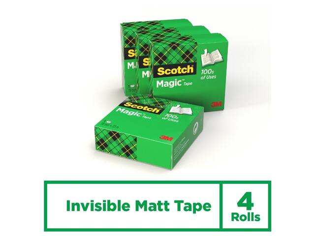 Plakband Scotch Magic 810 19mmx33m tr  4 rollen