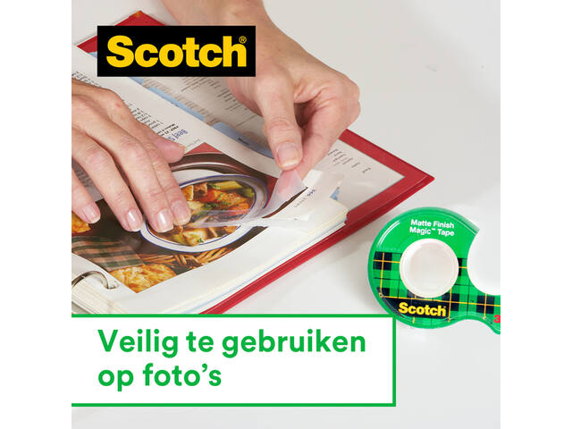 Plakband Scotch Magic 810 19mmx33m tr  4 rollen