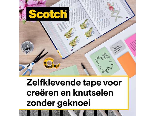Plakband Scotch 665 12mmx22.8m dubbelzijdig