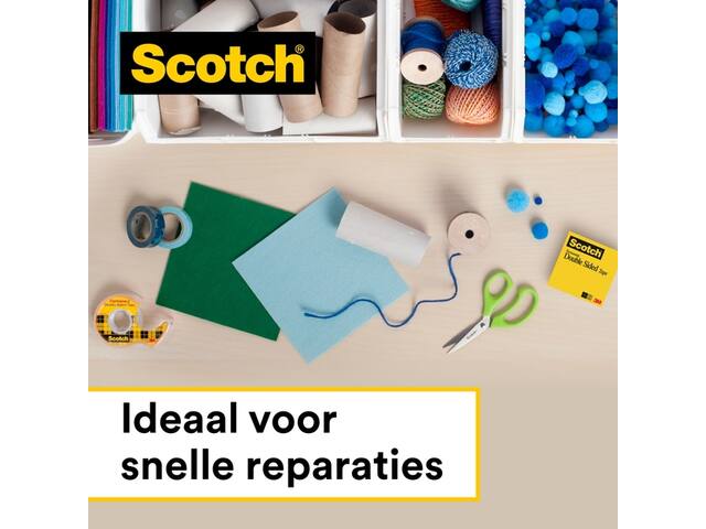 Plakband Scotch 665 12mmx22.8m dubbelzijdig