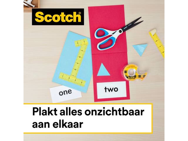 Plakband Scotch 665 12mmx22.8m dubbelzijdig