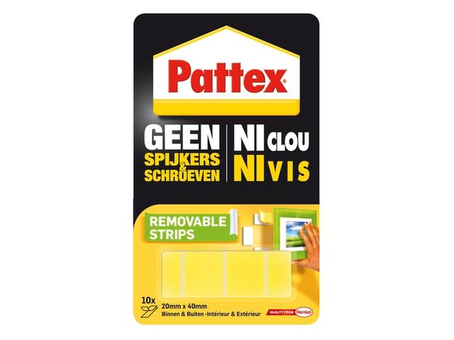 Supermontagestrip Pattex 2kg verwijderbaar 10st