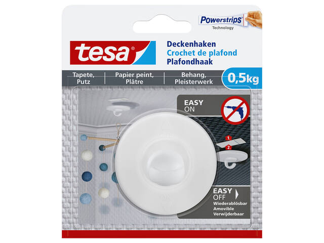 Plafondhaak tesa behang zelfkl 0.5 kg