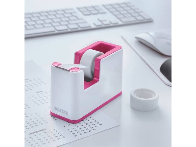 Plakbandhouder Leitz Wow wit/roze