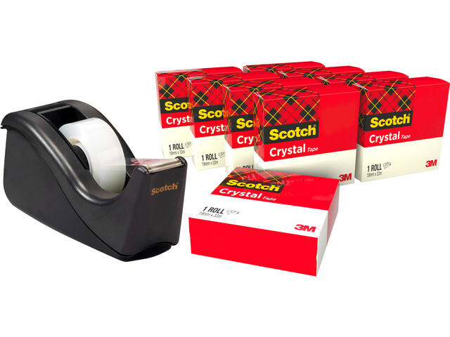 Plakband Scotch Crystal 600 19mmx33m tr plakbandh