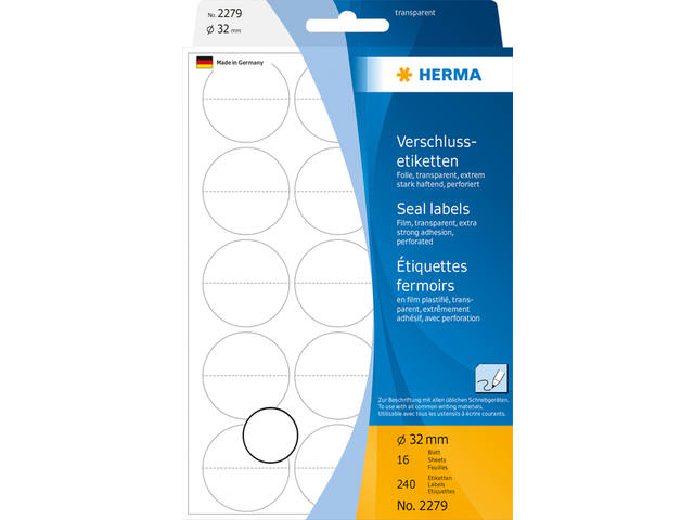 Etiket HERMA 2279 32mm transparant 240st