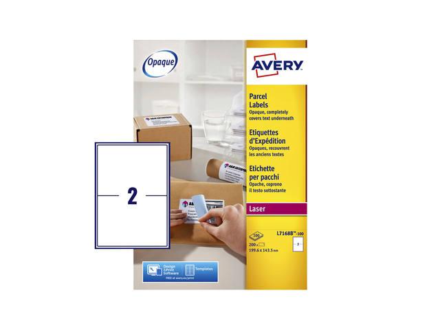 Etiket Avery L7168B 199.6x143.5mm 200st
