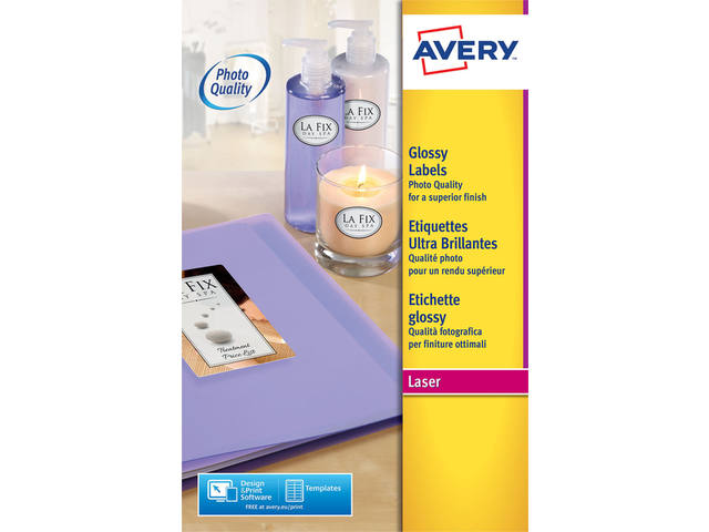 Etiket Avery L7767-40 210x297mm A4 gl wit 40st