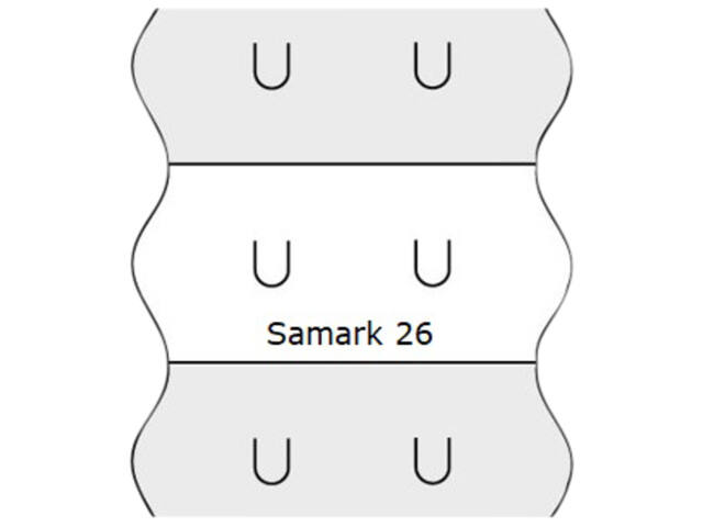 Prijsetiket 12x26mm Sato Samark wit afneembaar