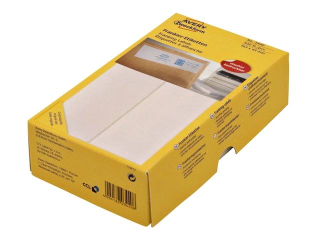 Frankeeretiket Avery 3441 128x38mm 500st