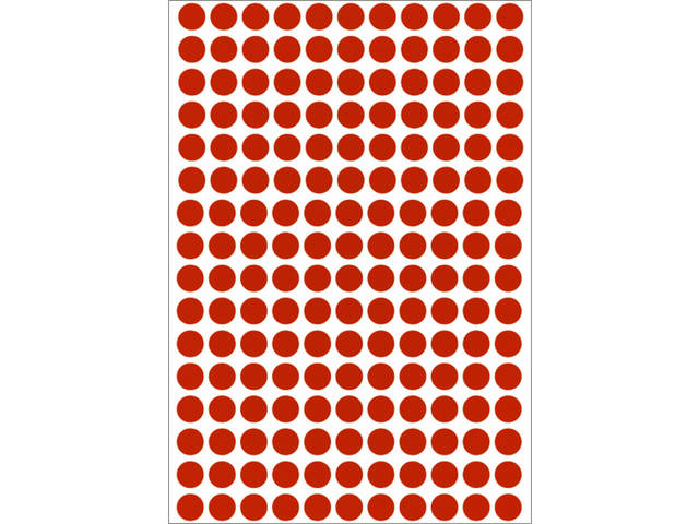 Etiket HERMA 2212 rond 8mm rood 5632st