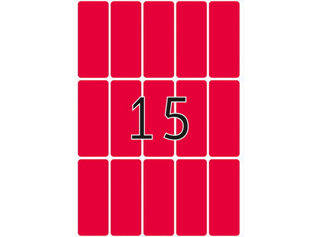 Etiket HERMA 2416 20x50mm fluor rood 360st