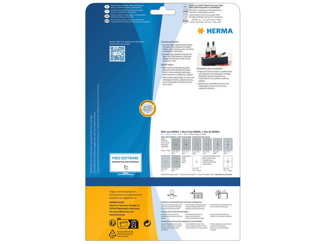 Etiket HERMA 8895 210x297mm A4 glossy wit