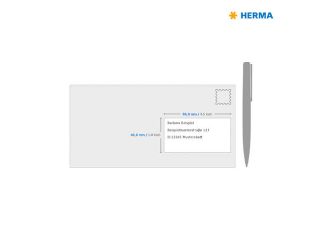 Etiket HERMA 4609 52.5x21.2mm prem wit 11200st