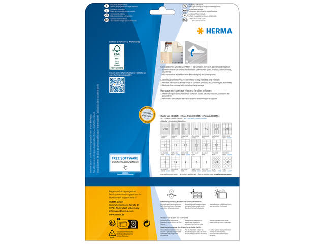 Etiket HERMA 10010 88.9x46.6mm verw wit 300st