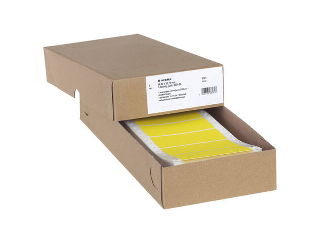Etiket HERMA 8181 88.9x35.7mm 1-baans geel 2000st
