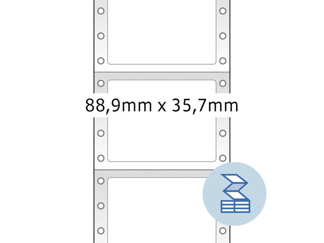 Etiket HERMA 8181 88.9x35.7mm 1-baans geel 2000st