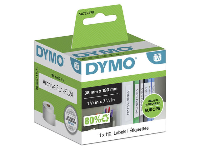 Etiket Dymo LabelWriter multif 38x190 wit