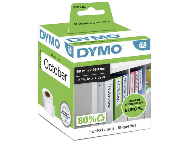 Etiket Dymo LabelWriter ordner 59x190 wit