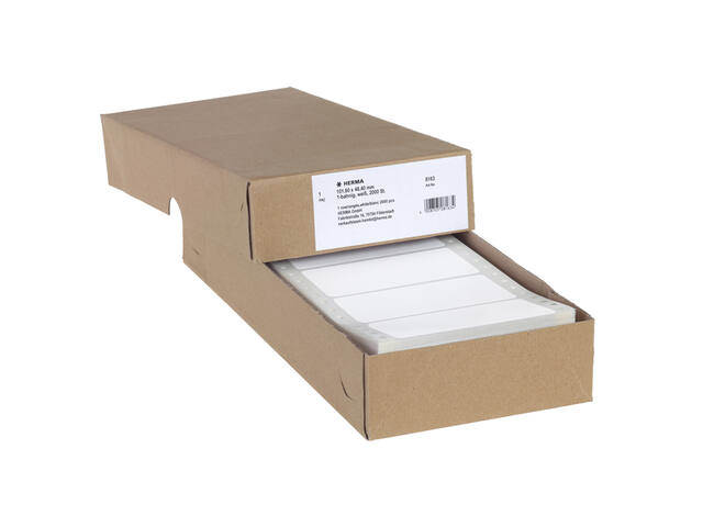 Etiket HERMA 8163 101.6x48.4mm 1-baans wit 2000st