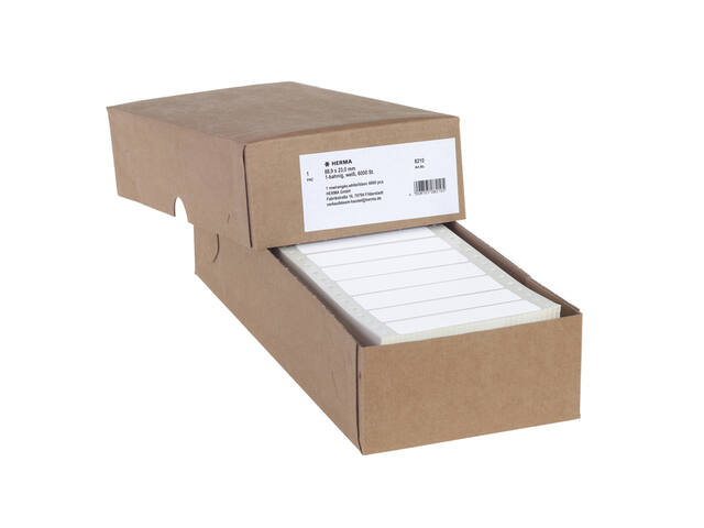 Etiket HERMA 8210 88.9x23Mm 1-baans wit 6000st