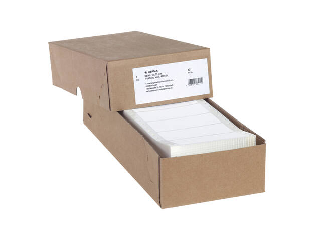 Etiket HERMA 8211 88.9x35.7mm 1-baans wit 4000st