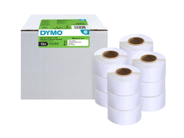 Etiket Dymo LabelWriter adressering 28x89 12st wit