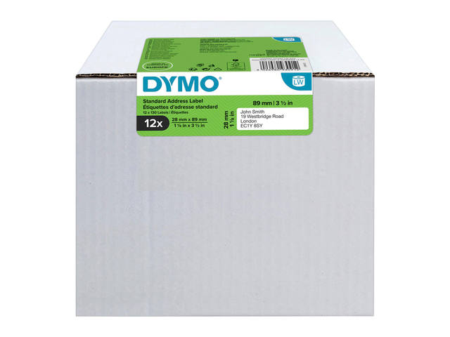Etiket Dymo LabelWriter adressering 28x89 12st wit