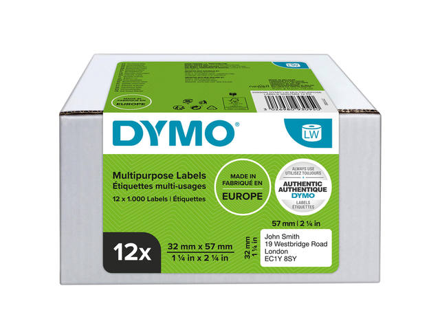 Etiket Dymo LabelWriter multif 32x57 12st wit
