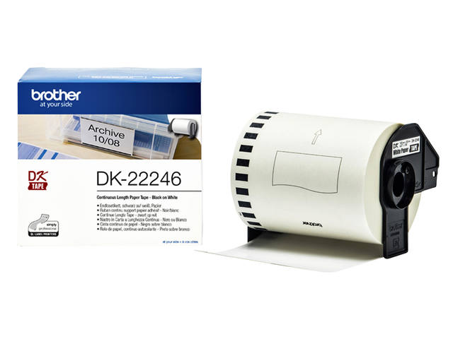 Etiket Brother DK22246 doorlopend 103mm 30m wit