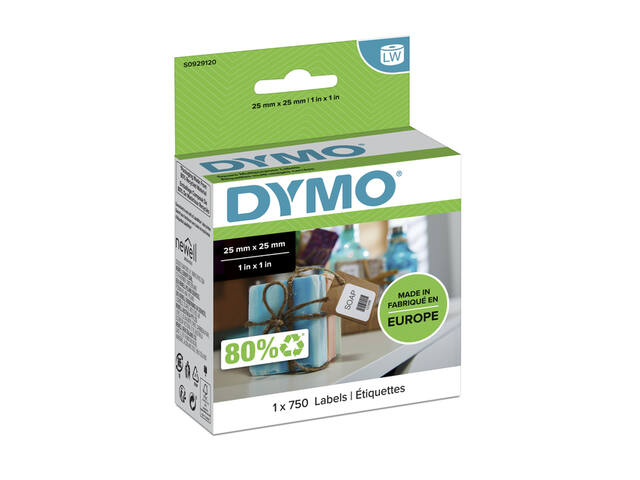 Etiket Dymo LabelWriter multifunctioneel 25x25 wit