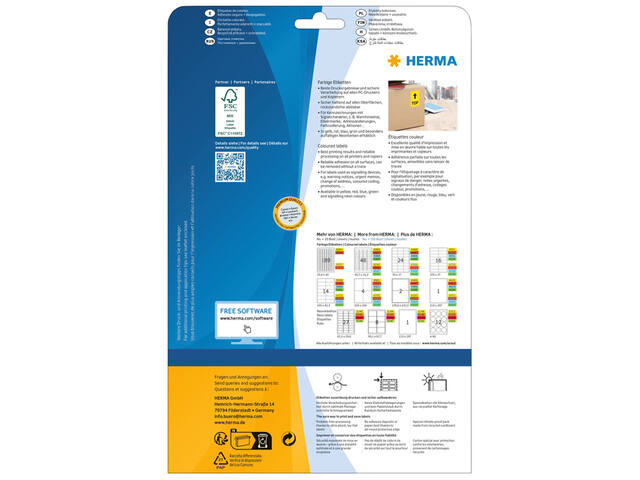 Etiket HERMA 5060 105x42.3mm verwijderb bl 280st