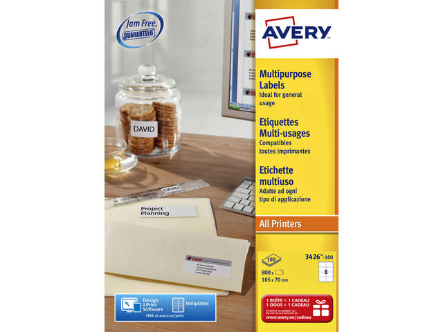 Etiket Avery L4745REV-25 96x63.5mm wit 200st