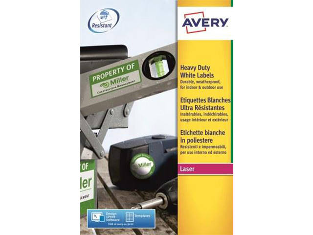 Etiket Avery L7060-20 63.5x38.1mm wit 420st