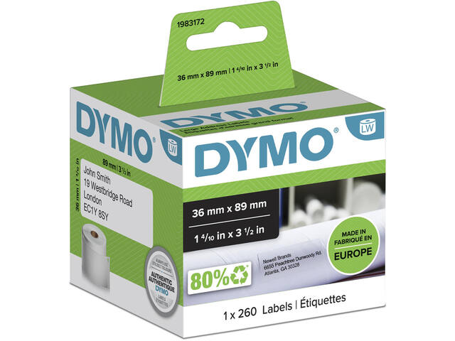 Etiket Dymo LabelWriter adressering 36x89 wit
