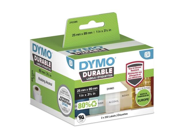 Etiket Dymo LabelWriter industrieel 25x89 2st wit