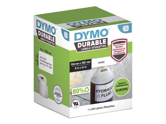 Etiket Dymo LabelWriter industrieel 104x159 wit