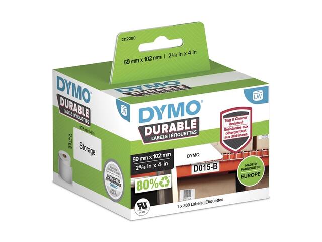Etiket Dymo LabelWriter industrieel 59x102 wit