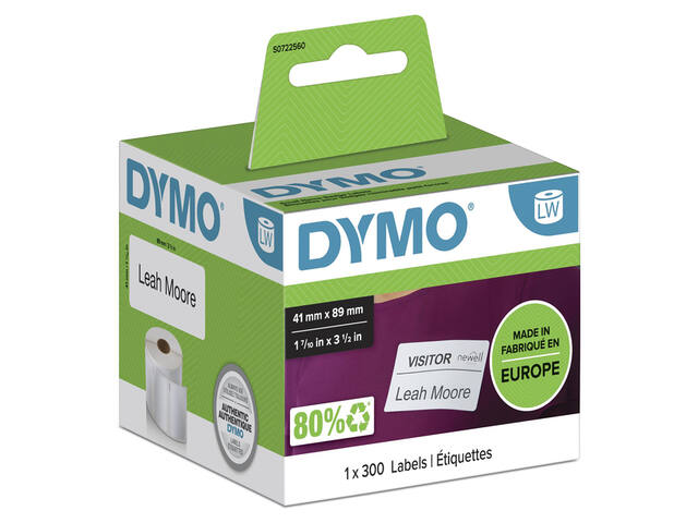 Etiket Dymo LabelWriter naamkaart 41x89 wit