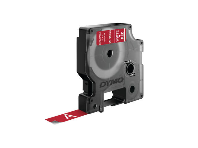 Labeltape Dymo LabelManager D1 polyester 12mm rood