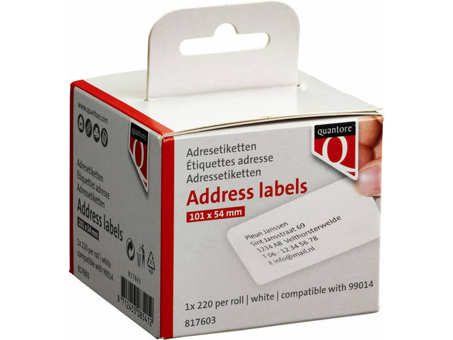 Label Etiket Quantore 99014 54mmx101mm badge wt