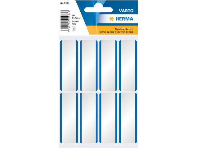 Naambadge etiket HERMA 1903 54x19mm wit bl 16st