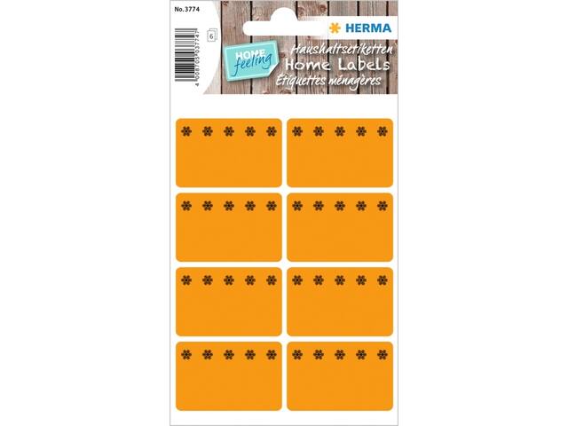Etiket HERMA 3774 26x40mm diepvries oranje 48st