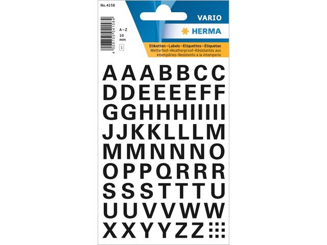 Etiket HERMA 4158 10mm letters A-Z zwart