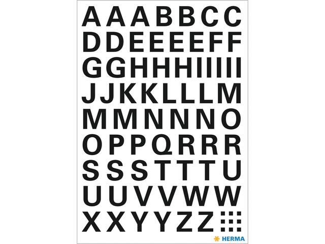 Etiket HERMA 4158 10mm letters A-Z zwart