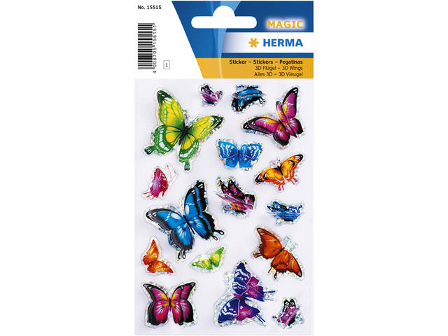 Etiket HERMA 15515 vlinder 3D vleugeleffect