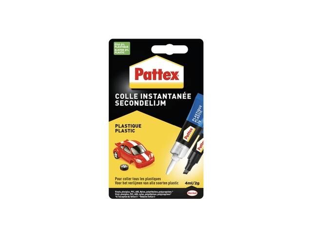 Secondenlijm Pattex all plastic tube 2gr blister